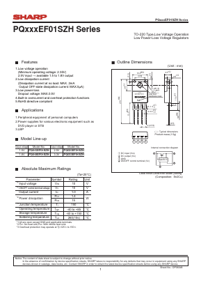 PQ018EF01SZH Datasheet PDF Sharp Electronics