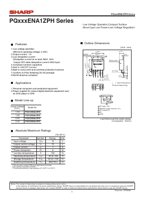 PQ015ENA1ZPH Datasheet PDF Sharp Electronics