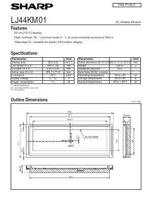 LJ44KM01 Datasheet PDF Sharp Electronics