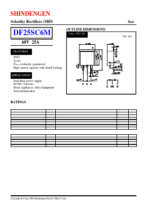 DF25SC6M Datasheet PDF Shindengen