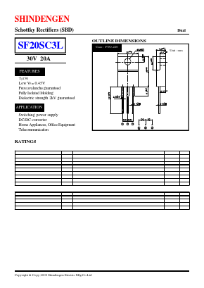 SF20SC3L Datasheet PDF Shindengen