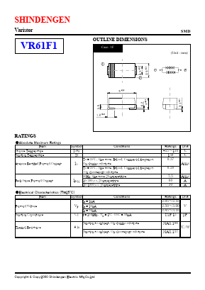 VR61F1 Datasheet PDF Shindengen