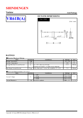 VR-60B Datasheet PDF Shindengen