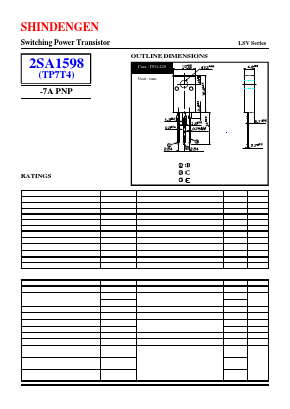 2SA1598 Datasheet PDF Shindengen
