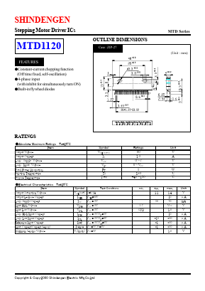 MTD1120 Datasheet PDF Shindengen