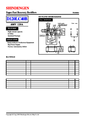 D120LC40B Datasheet PDF Shindengen