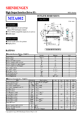 MTA002 Datasheet PDF Shindengen