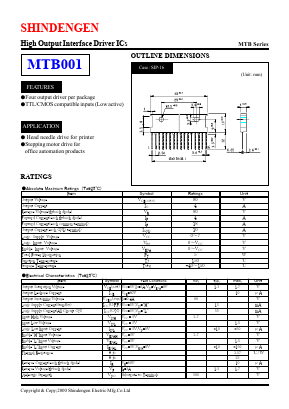 MTB001 Datasheet PDF Shindengen