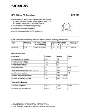 BFQ73S Datasheet PDF Siemens AG