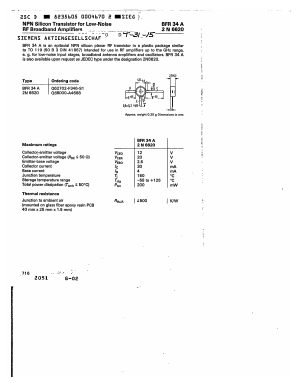 BFR34A Datasheet PDF Siemens AG