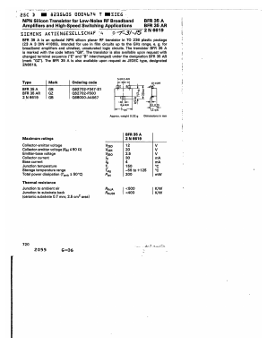 BFR35 Datasheet PDF Siemens AG