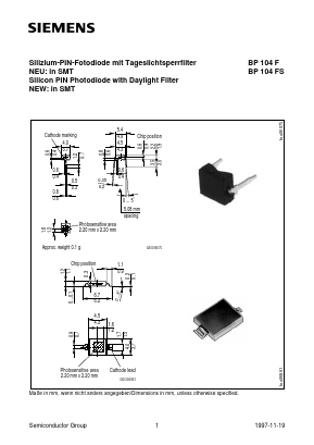 BP104FS Datasheet PDF Siemens AG