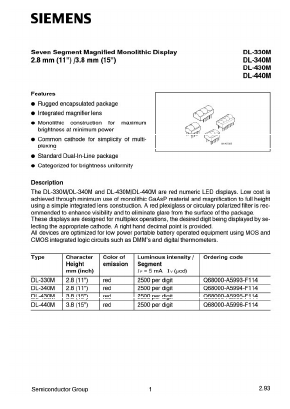 DL-330M Datasheet PDF Siemens AG