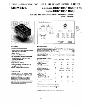 HDN1105O Datasheet PDF Siemens AG