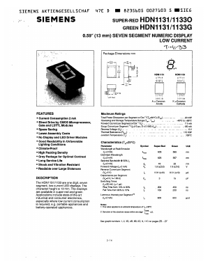 HDN1133O Datasheet PDF Siemens AG