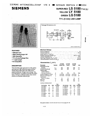 LS5180 Datasheet PDF Siemens AG