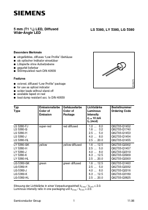 LG5380 Datasheet PDF Siemens AG