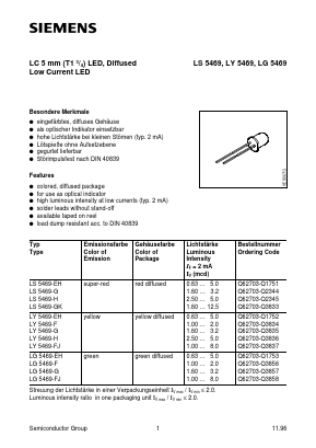LS5469-EH Datasheet PDF Siemens AG