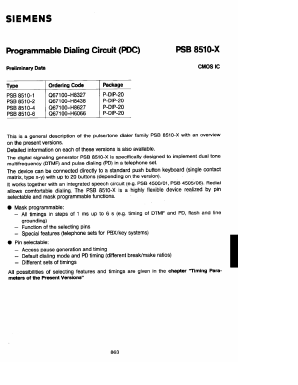 PSB8510-2 Datasheet PDF Siemens AG