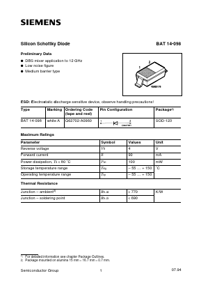 Q62702-A0960 Datasheet PDF Siemens AG