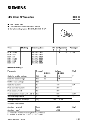 Q62702-C625 Datasheet PDF Siemens AG
