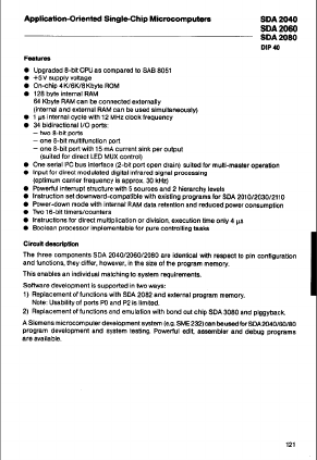 SDA2040 Datasheet PDF Siemens AG