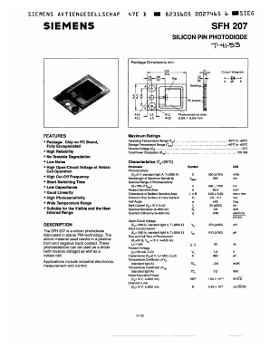 SFH207 Datasheet PDF Siemens AG