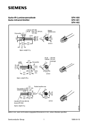 SFH401 Datasheet PDF Siemens AG