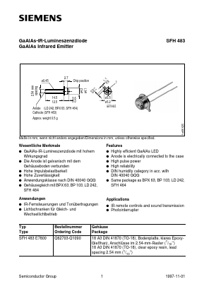 SFH483 Datasheet PDF Siemens AG
