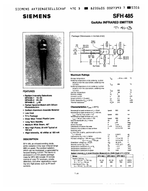 SFH485 Datasheet PDF Siemens AG