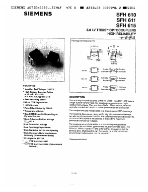 SFH610-1 Datasheet PDF Siemens AG