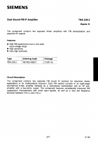 TBA229-2 Datasheet PDF Siemens AG