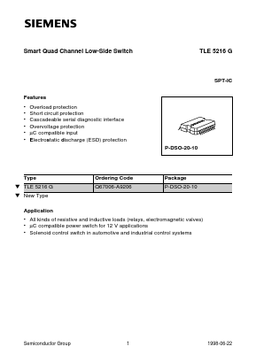 TLE5216 Datasheet PDF Siemens AG