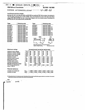 BC556 Datasheet PDF Siemens AG