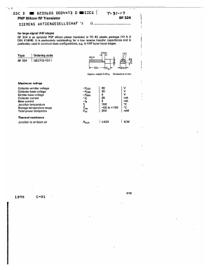 BF324 Datasheet PDF Siemens AG