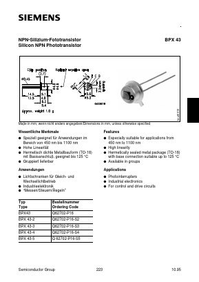 BPX43-5 Datasheet PDF Siemens AG