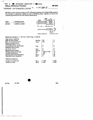BR303 Datasheet PDF Siemens AG