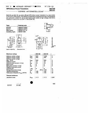 BUX81 Datasheet PDF Siemens AG