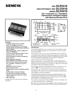 DLR3416 Datasheet PDF Siemens AG
