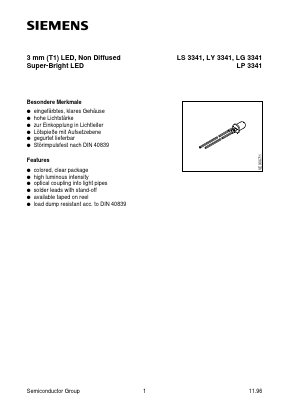 LY3341-N Datasheet PDF Siemens AG