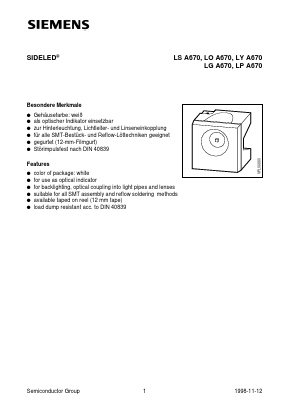LGA670-L Datasheet PDF Siemens AG