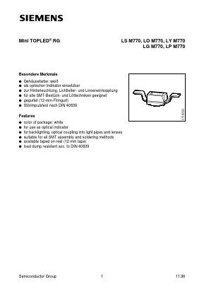 LSM770-K Datasheet PDF Siemens AG