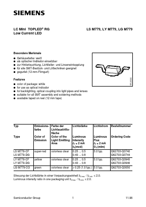 Q62703-Q3945 Datasheet PDF Siemens AG