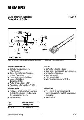 IRL80A Datasheet PDF Siemens AG