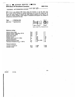 BFW16A Datasheet PDF Siemens AG