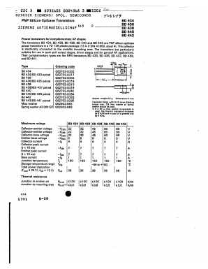 BD435 Datasheet PDF Siemens AG
