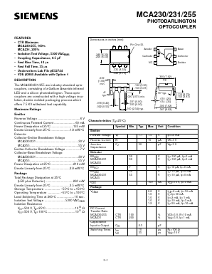 MCA231 Datasheet PDF Siemens AG