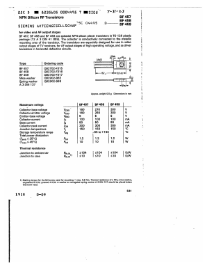BF457 Datasheet PDF Siemens AG
