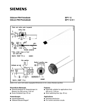Q62702-P1029 Datasheet PDF Siemens AG