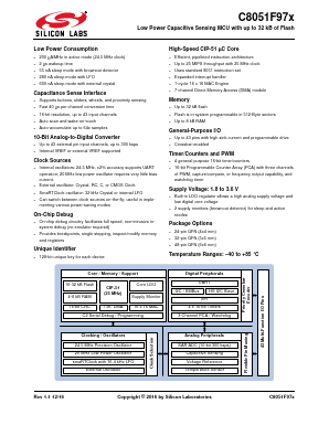 C8051F970-A-GM Datasheet PDF Silicon Laboratories